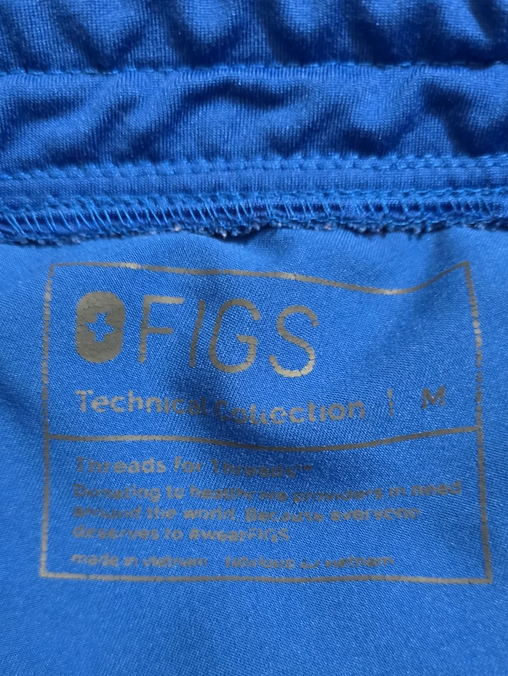 Figs Jogger Pants in Royal Blue with White Drawstrings
